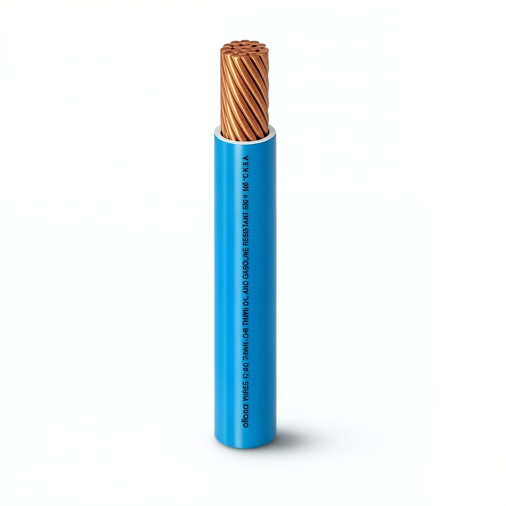 THHN/THWN Copper Cable PVC 105°C Insulation 5.26 mm² Diameter 3.9 mm 600 Volt 500 Feet Blue | Al Fanar