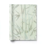 Italian Leaf-Patterned Wallpaper Size 10m x 0.73m, Pale Green