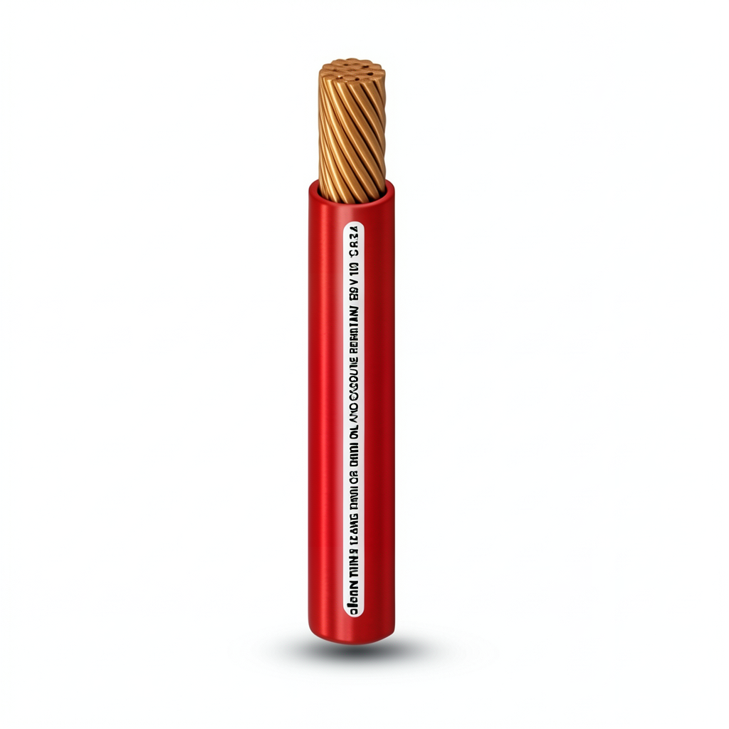 كابل نحاس THHN/THWN معزول PVC 105°C مقاس 13.3 مم² 600 فولت طول 250 قدم أحمر | شركة الفنار