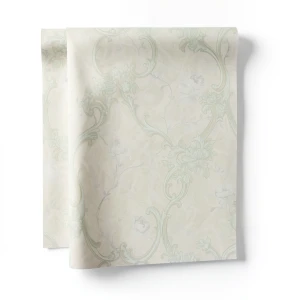 Italian Wallpaper Floral Design Pale Beige, Size 10mx0.73m