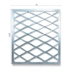 Galvanised Steel Expanded Metal Mesh Bahri Thickness 4.8 mm Width 1.22 m Length 2 m