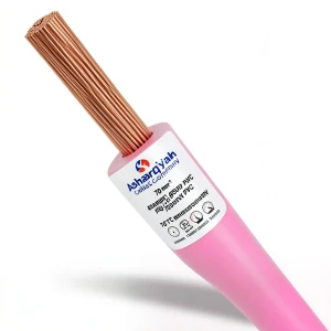 70 mm² Stranded Copper Wire 450/750V PVC 70°C Insulation Pink | Asharqiyah Cables Company for Industry
