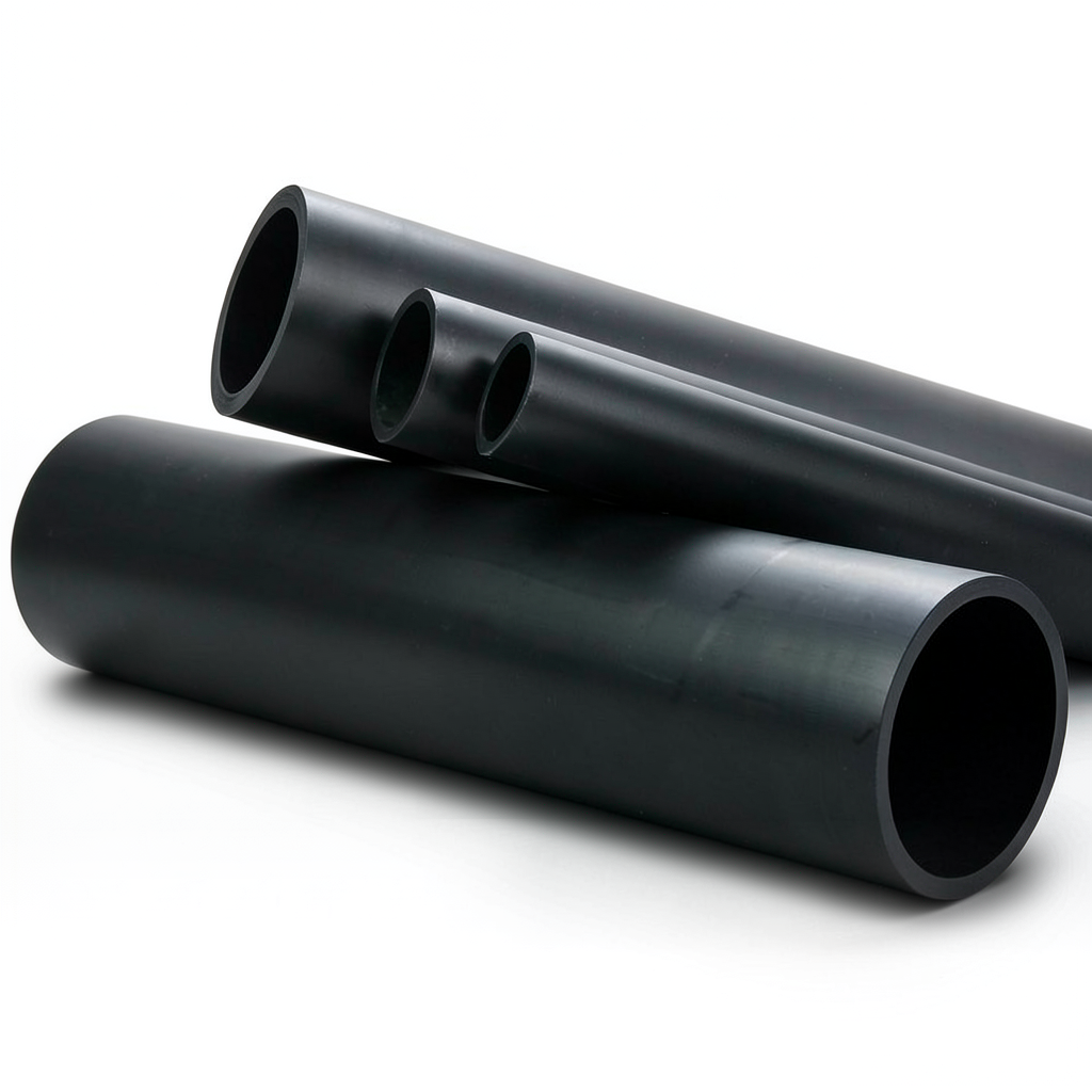 مواسير HDPE ضغط 6 بار PE 80 قطر خارجي 400 مم سماكة 22.7 مم لون أسود