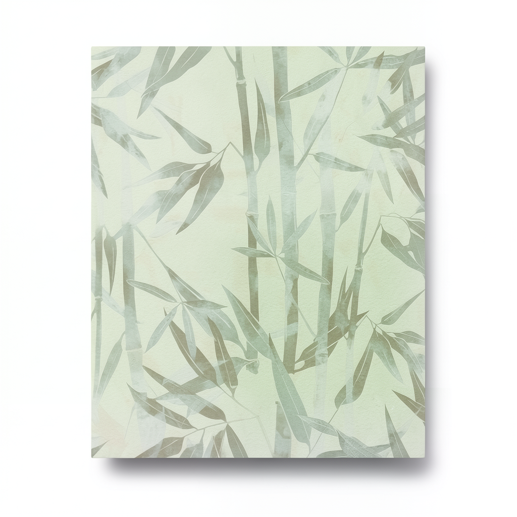 Italian Leaf-Patterned Wallpaper Size 10m x 0.73m, Pale Green