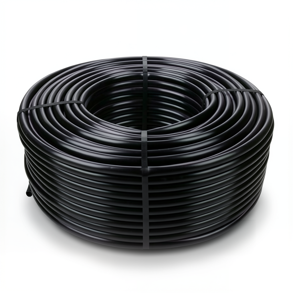 لفة أنابيب بلاستيك HDPE ضغط اسمي 3.2 بار PE 80 قطر خارجي 63 مم سمك 2.0 مم لون أسود
