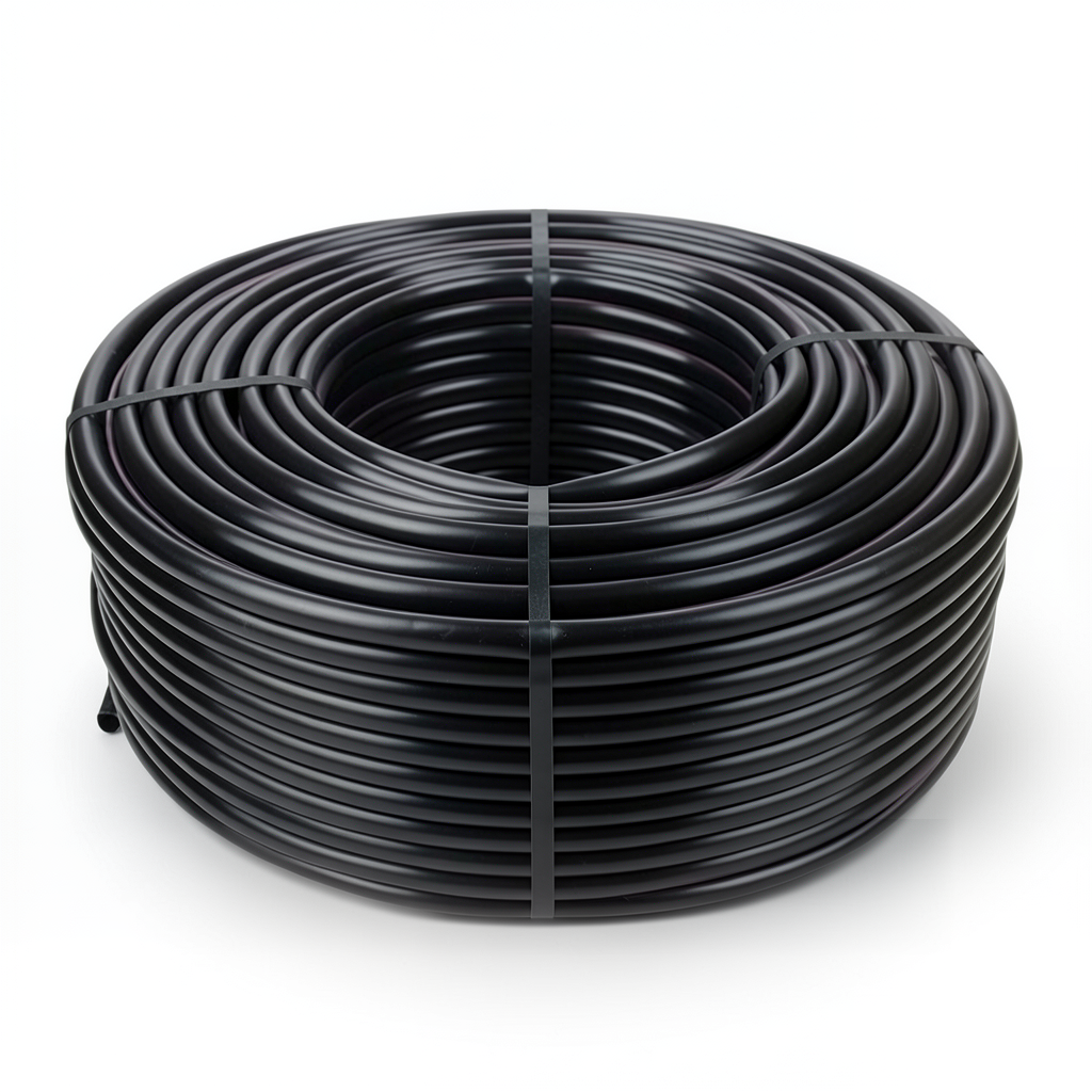 HDPE Plastic Coil Pipe 3.2 Bar Pressure PE 80, 90 mm OD, 2.8 mm Thickness, Black