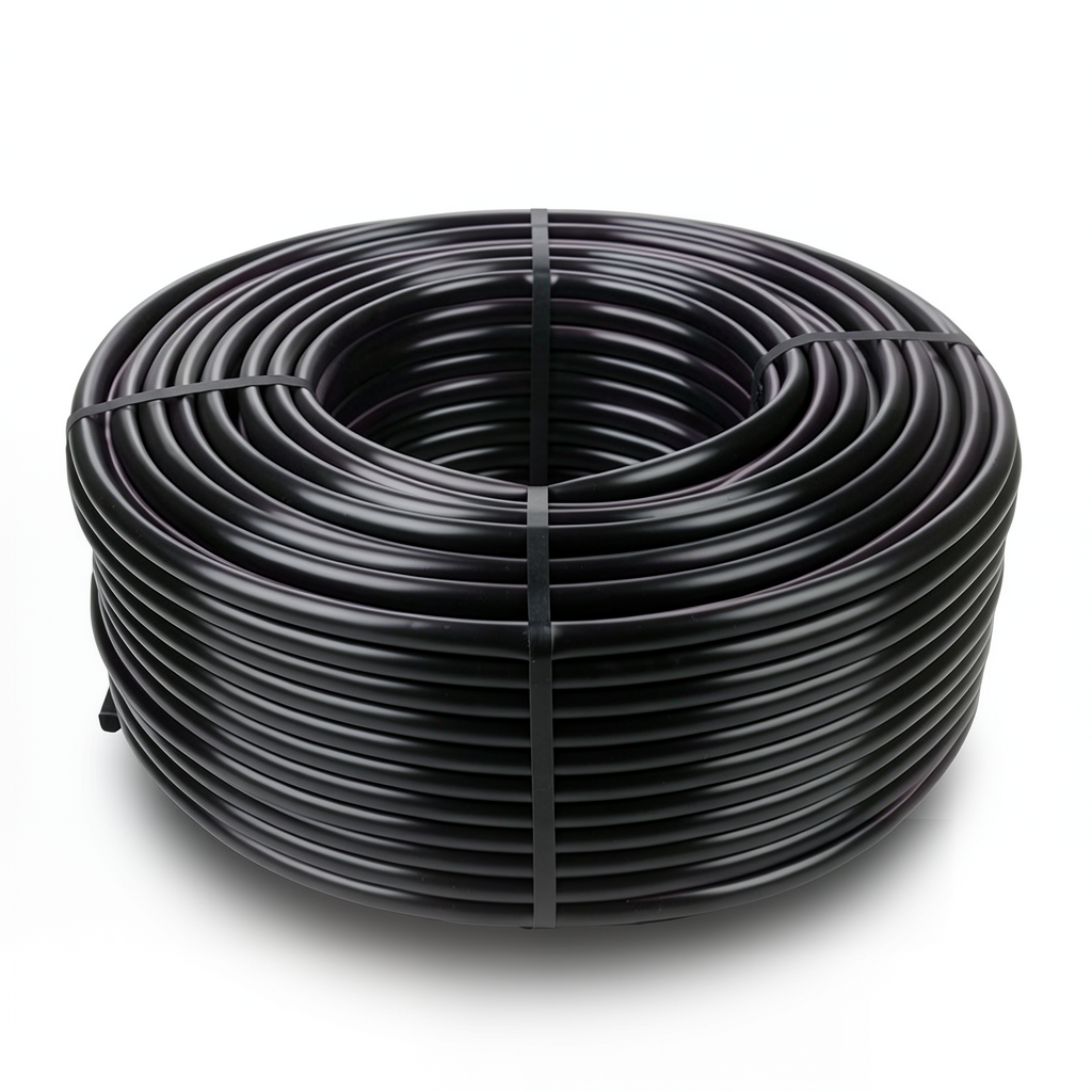 لفة أنابيب HDPE ضغط 3.2 بار PE 80 قطر خارجي 110 مم SDR 33 لون أسود