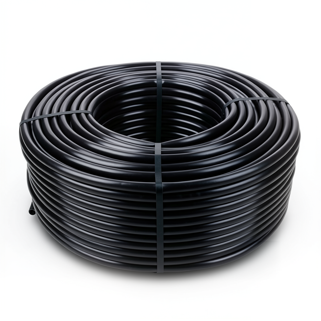 HDPE Plastic Coil Pipe Nominal Pressure 3.2 Bar PE 80, Outside Diameter 125 mm SDR 33, Black