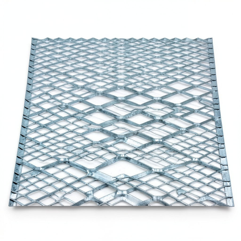 Galvanised Steel Expanded Metal Mesh Bahri Thickness 4.8 mm Width 1.22 m Length 3 m