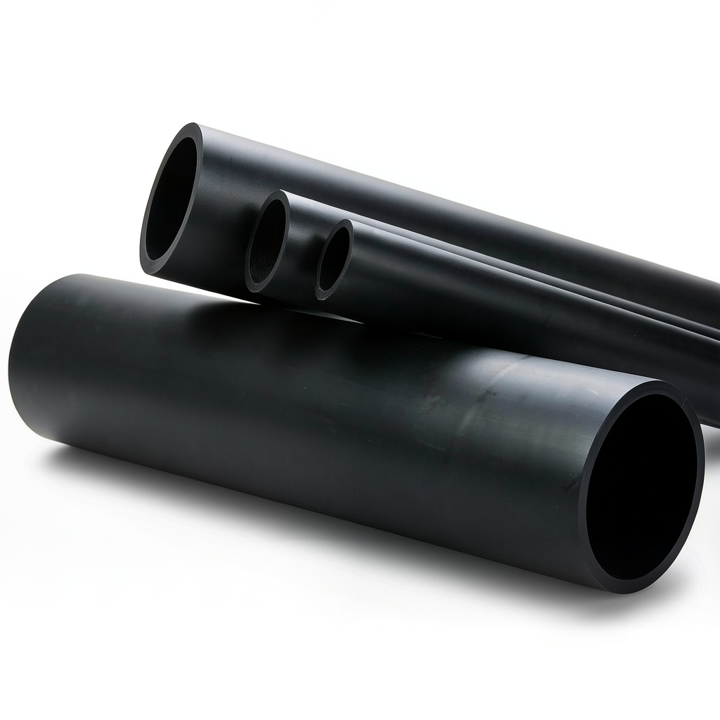مواسير بلاستيك HDPE ضغط 6 بار PE 80 قطر خارجي 1200 مم سماكة 68 ملم لون أسود