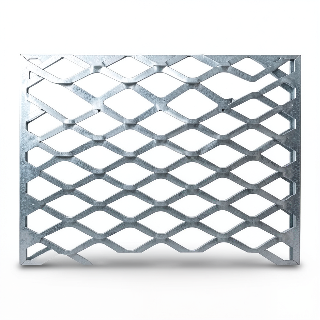 Galvanised Steel Expanded Metal Mesh Bahri Thickness 4.8 mm Width 1.22 m Length 2 m
