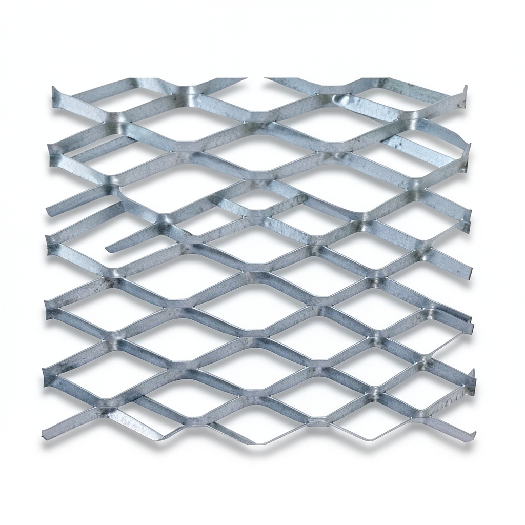 Galvanised Steel Expanded Metal Mesh Bahri Thickness 5.8 mm Width 1.22 m Length 2 m