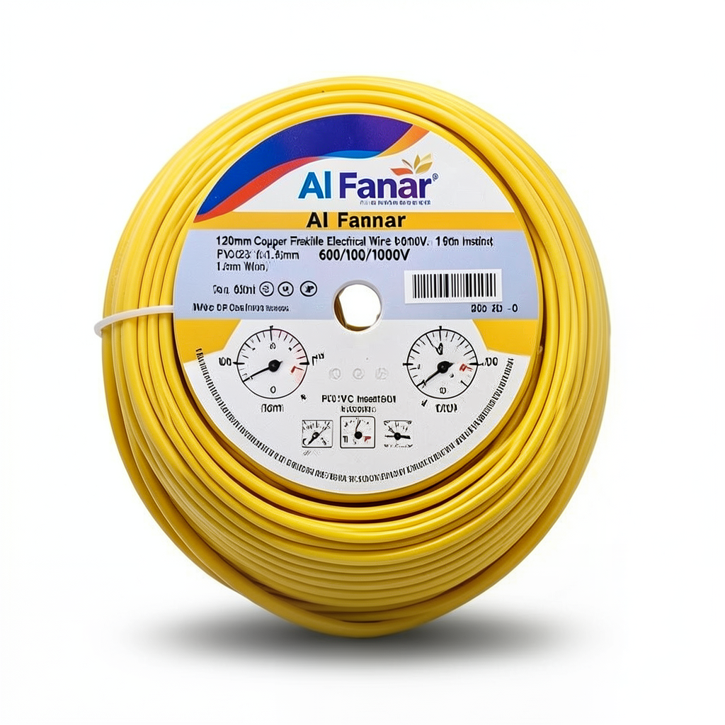 120mm Copper Flexible Electrical Wire 600/1000V, PVC Insulation 1.6mm Thick | Al Fanar