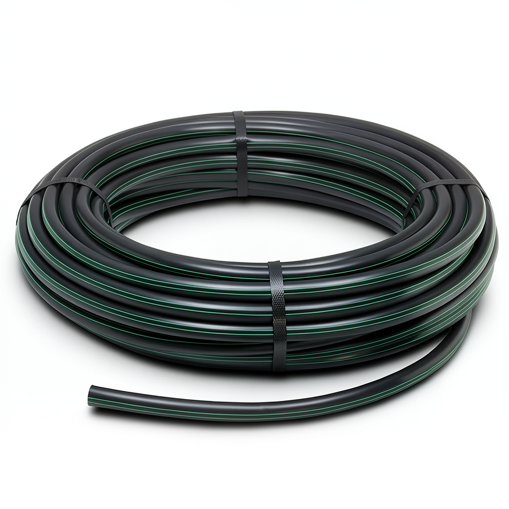 HDPE Coil Pipe Pressure 10 Bar PE 80 Size 20 mm SDR 13.6 Black