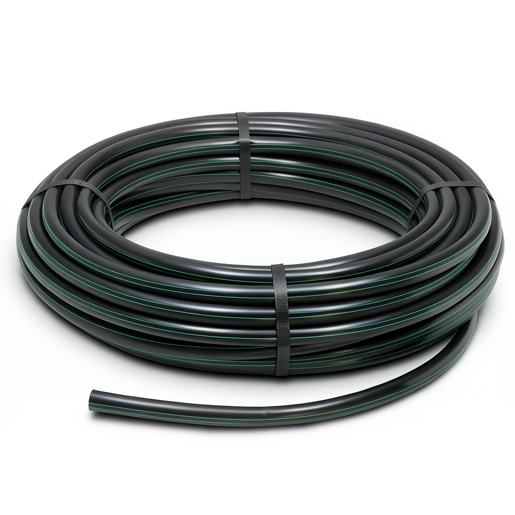 HDPE Polyethylene Coil Pipe Nominal Pressure 10 Bar PE 80 OD 25 mm SDR 13.6 Black