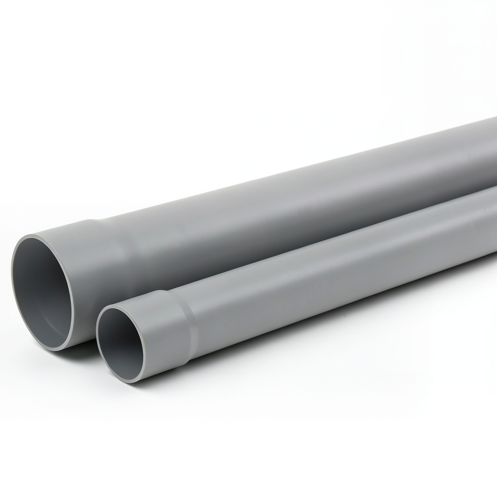 UPVC Plastic Pipe SDR 13.6 PN 20 Bar Size 250 mm Thickness 18.4 mm Grey Color