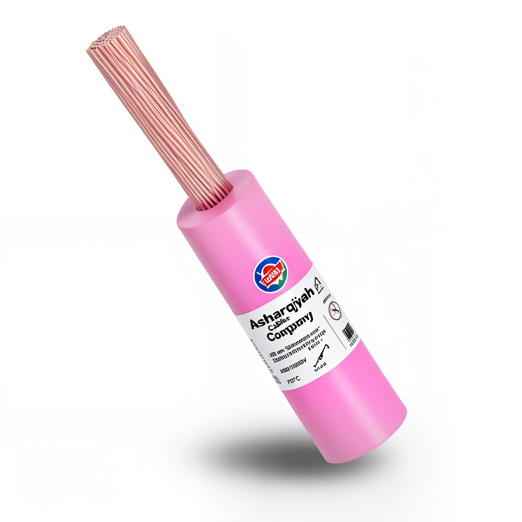 لفة سلك كهرباء مجدول 120 مم² 450/750 فولت PVC 70°C لون زهري | شركة كابلات الشرقية للصناعة