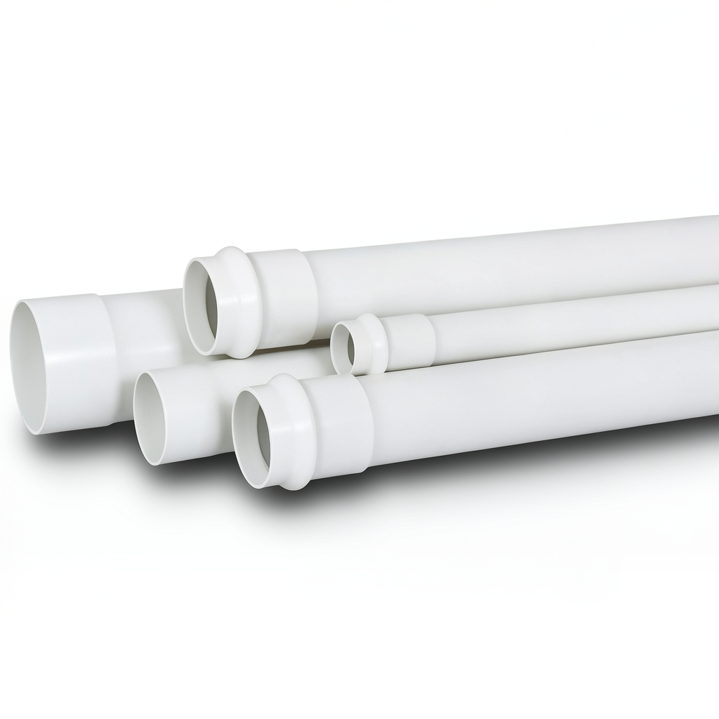 UPVC Pipe for Sewerage Systems Nominal Pressure 10 Bar Outside Diameter 63 mm Thickness 2.5 mm White Color