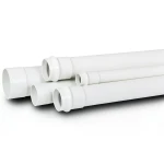 مواسير بلاستيك UPVC لأنظمة الصرف الصحي ضغط 10 بار PN 10 قطر خارجي 75 ملم سمك 2.9 مم لون أبيض