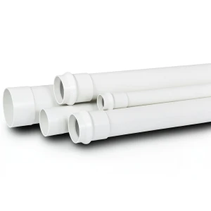 مواسير بلاستيك UPVC لأنظمة الصرف الصحي ضغط 10 بار PN 10 قطر خارجي 75 ملم سمك 2.9 مم لون أبيض