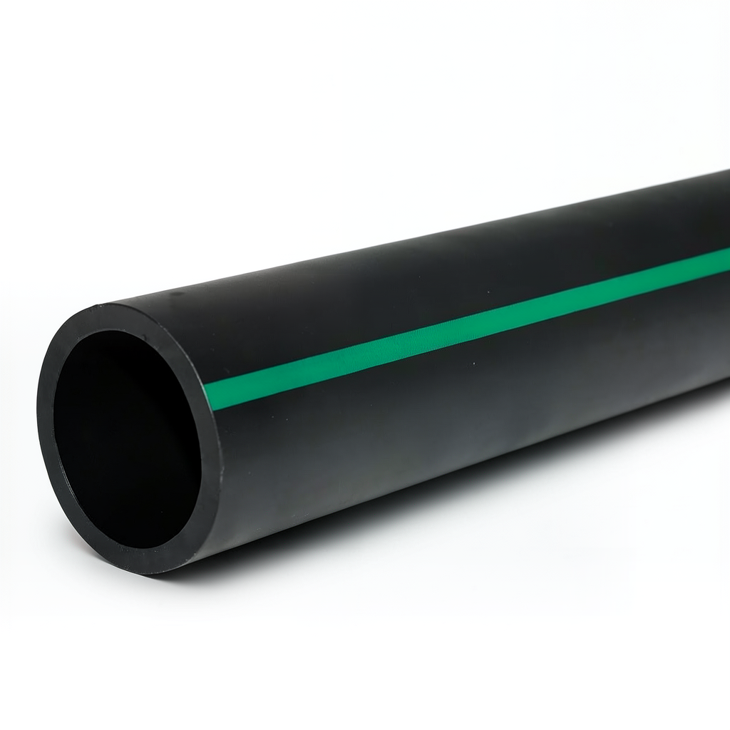 HDPE Pipe Pressure 6 Bar PE 80 Size 450 mm SDR 22 Black