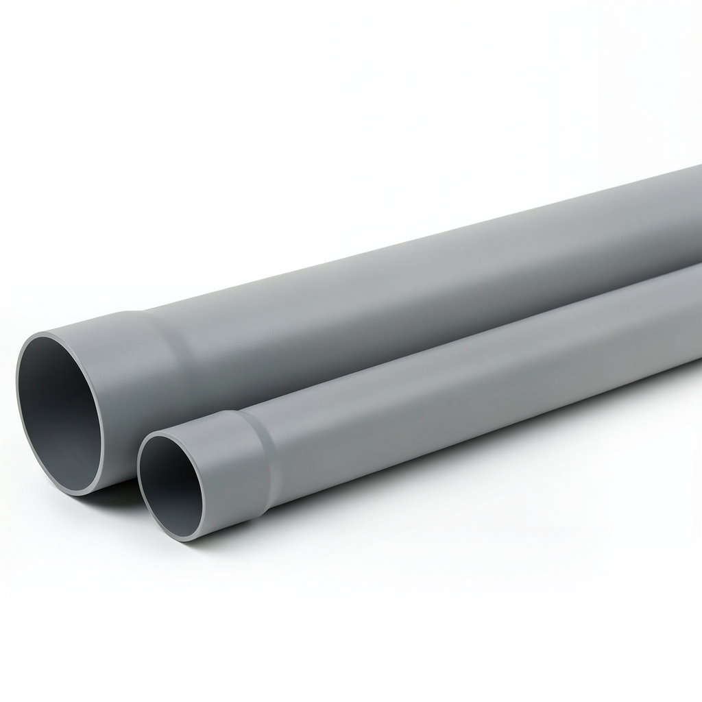 مواسير UPVC ضغط 25 بار SDR 11 مقاس 125 ملم سماكة 11.4 مم لون رمادي