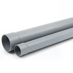مواسير UPVC ضغط 25 بار SDR 11 مقاس 140 مم سمك 12.7 مم لون رمادي