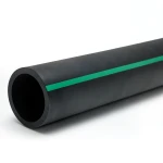 مواسير بلاستيك HDPE ضغط 10 بار PE 80، قطر 225 مم، SDR 13.6، أسود