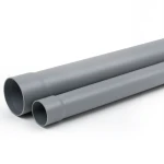 مواسير UPVC ضغط 20 بار SDR 13.6 مقاس 200 ملم سماكة 14.7 ملم لون رمادي