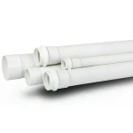 أنابيب UPVC لأنظمة الصرف الصحي ضغط 10 بار قطر خارجي 63 ملم سماكة 2.5 ملم لون أبيض