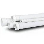 مواسير UPVC لأنظمة الصرف الصحي ضغط 10 بار قطر خارجي 90 مم سماكة 3.5 ملم لون أبيض