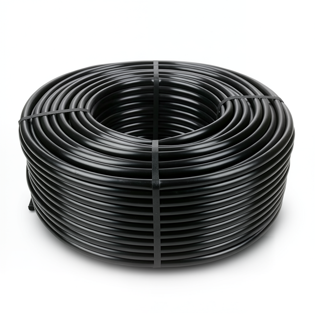 لفة أنابيب HDPE ضغط 4 بار PE 80 قطر خارجي 50 مم سمك 2 مم لون أسود