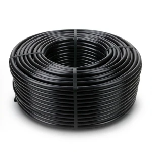 لفة أنابيب HDPE ضغط 4 بار PE 80، قطر خارجي 75 مم، سماكة 2.9 مم، لون أسود