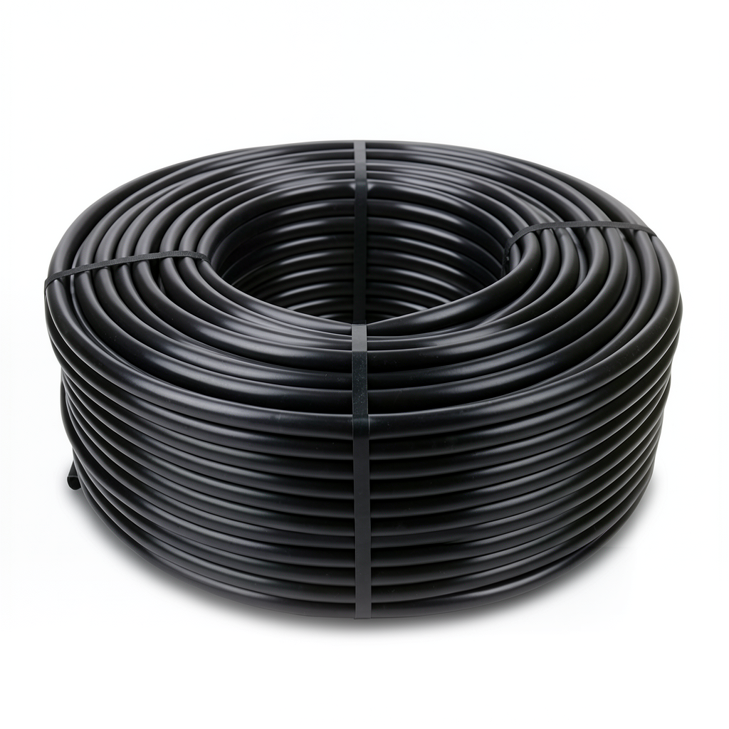 لفة أنابيب HDPE ضغط 4 بار PE 80 قطر خارجي 110 مم SDR 26 لون اسود