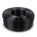 لفة أنابيب بلاستيك HDPE ضغط اسمي 4 بار PE 80، قطر 125 مم SDR 26، لون أسود