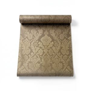 Italian Wallpaper Patterned Design Brown Color, Size 10mx0.53m, Model 225032VE