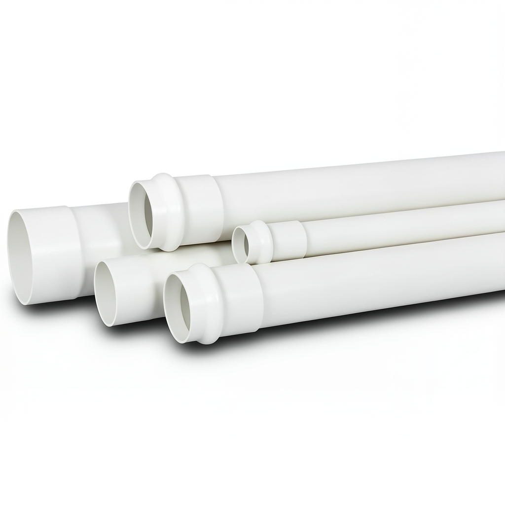مواسير UPVC لأنظمة الصرف الصحي SDR 26 قطر خارجي 75 مم سمك 2.9 مم لون أبيض