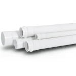 انابيب بلاستيك UPVC لأنظمة الصرف الصحي SDR 26 قطر خارجي 90 مم سماكة 3.5 مم أبيض