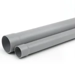 مواسير UPVC ضغط 20 بار SDR 13.6 مقاس 200 ملم سماكة 14.7 ملم لون رمادي