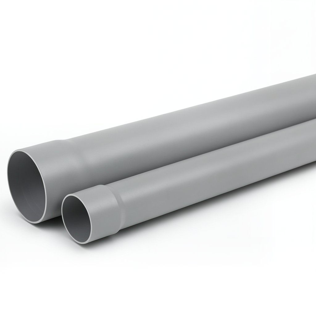 UPVC Pipe SDR 13.6 PN 20 Bar Size 200 mm Thickness 14.7 mm Grey Color