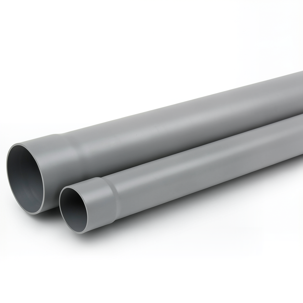 أنابيب بلاستيك UPVC ضغط 20 بار SDR 13.6 مقاس 250 ملم سمك 18.4 ملم لون رمادي