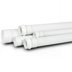 مواسير UPVC لأنظمة الصرف الصحي ضغط PN 10 بار قطر خارجي 40 ملم سمك 1.9 ملم لون أبيض