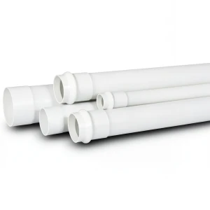 UPVC Pipe for Sewerage Systems PN 10 Bar Outside Diameter 40 mm Thickness 1.9 mm White Color