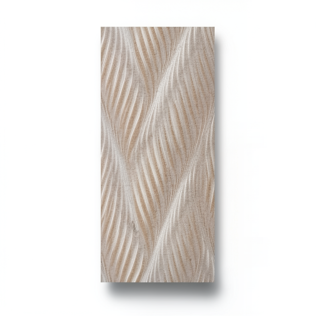 Italian Wall Decoration Wavy 10m x 0.53m Light Brown