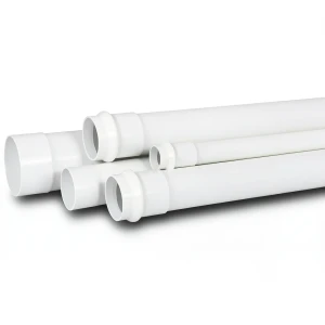 مواسير UPVC لأنظمة الصرف الصحي ضغط 10 بار قطر خارجي 90 مم سماكة 3.5 ملم لون أبيض