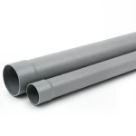 مواسير UPVC ضغط 25 بار SDR 11 مقاس 140 مم سمك 12.7 مم لون رمادي