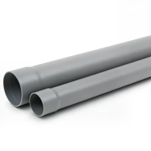 مواسير UPVC ضغط 25 بار SDR 11 مقاس 140 مم سمك 12.7 مم لون رمادي