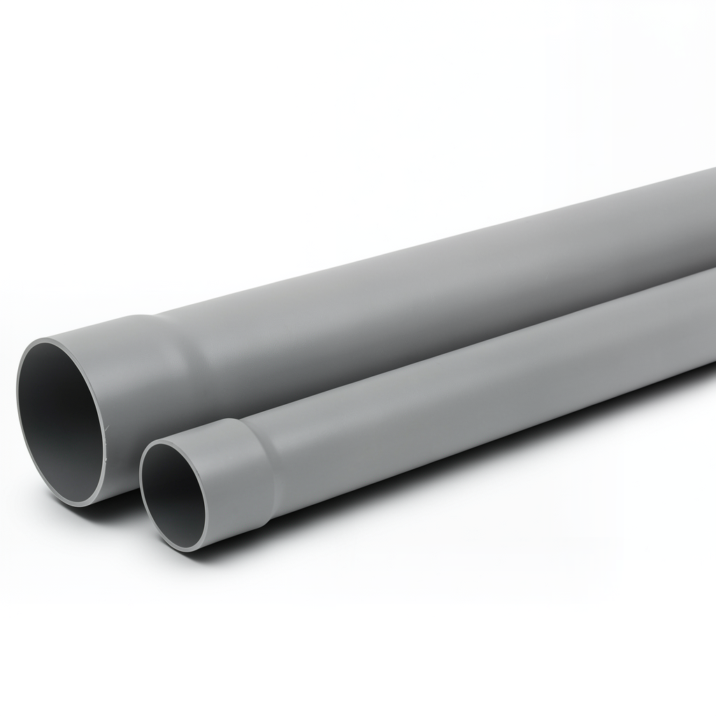 أنابيب بلاستيك UPVC ضغط 25 بار SDR 11 مقاس 160 ملم سماكة 14.6 مم لون رمادي