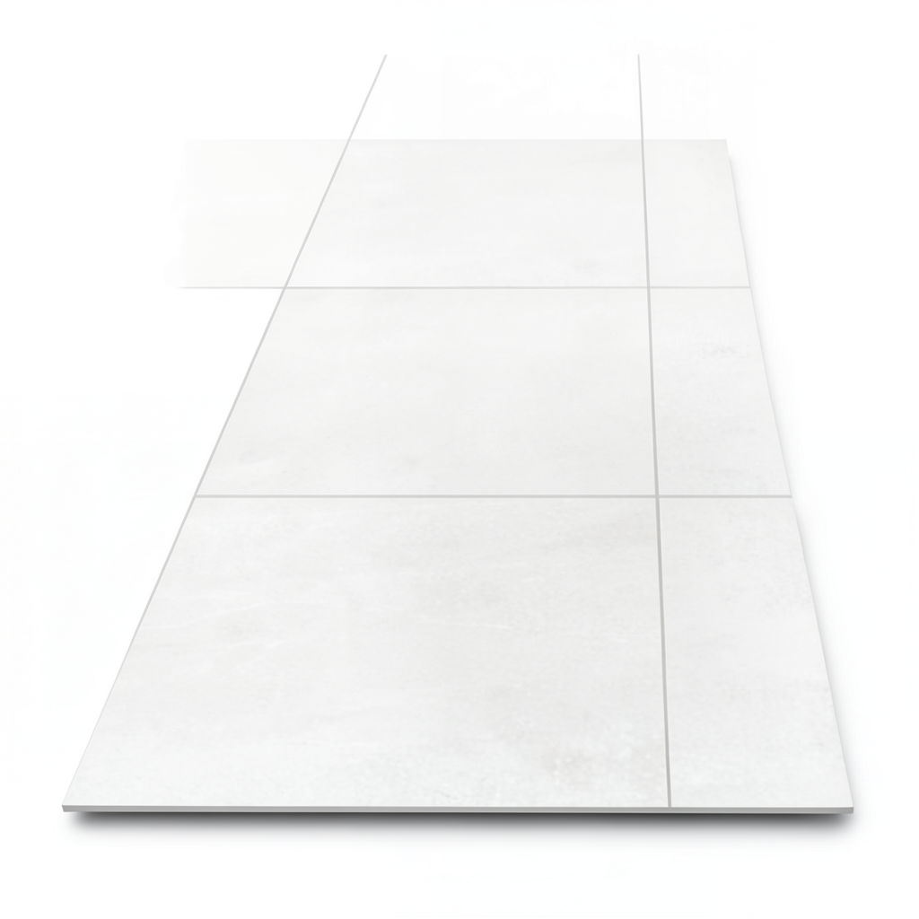 Indian White Matte Porcelain Flooring 0.9×60×60 cm, Defne Model