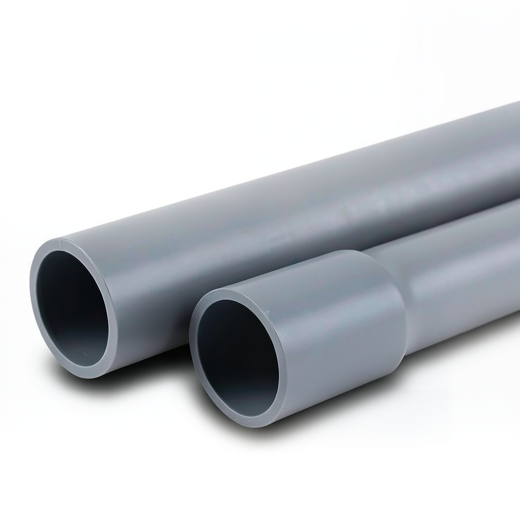 UPVC Pipes Nominal Pressure 6 Bar Outside Diameter 225 mm Thickness 6.60 mm Gray